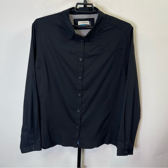 NEW Magellan Outdoors Fish Gear Black Long Sleeve Shirt Size 2XL Men’s - Picture 1 of 5